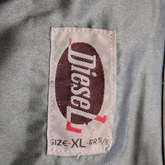 Vintage Suede lthr Diesel trucker jacket NWOT blk - Picture 4 of 5